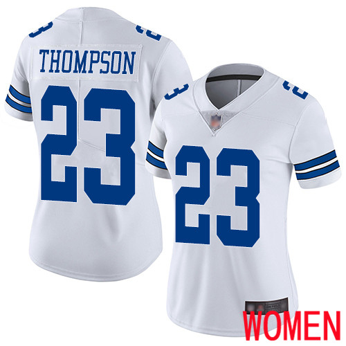 Women Dallas Cowboys Limited White Darian Thompson Road 23 Vapor Untouchable NFL Jersey